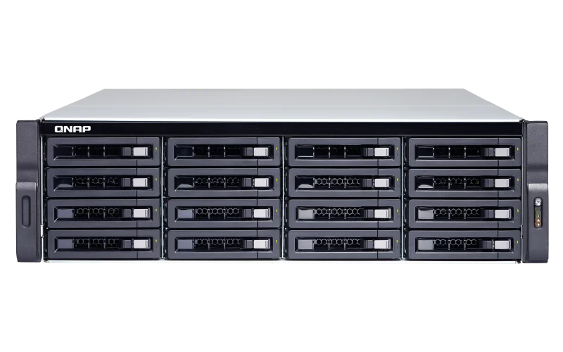 QNAP TVS-1672XU-RP-i3-8G-US 16 Bay Rackmount NAS with Redundant Power Supply and 8th Gen Intel Core i3 Processor. 8GB RAM. Built-in Mellanox ConnectX-4 Lx 10GbE Controller. iSER Supported.