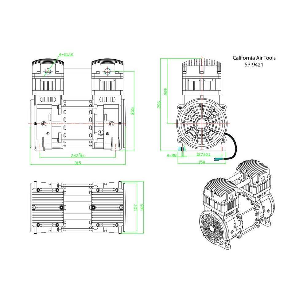 California Air Tools SP-9421 2.0 HP Ultra Quiet Oil-Free Air Compressor Motor - Shop Hardware Tools Online Store