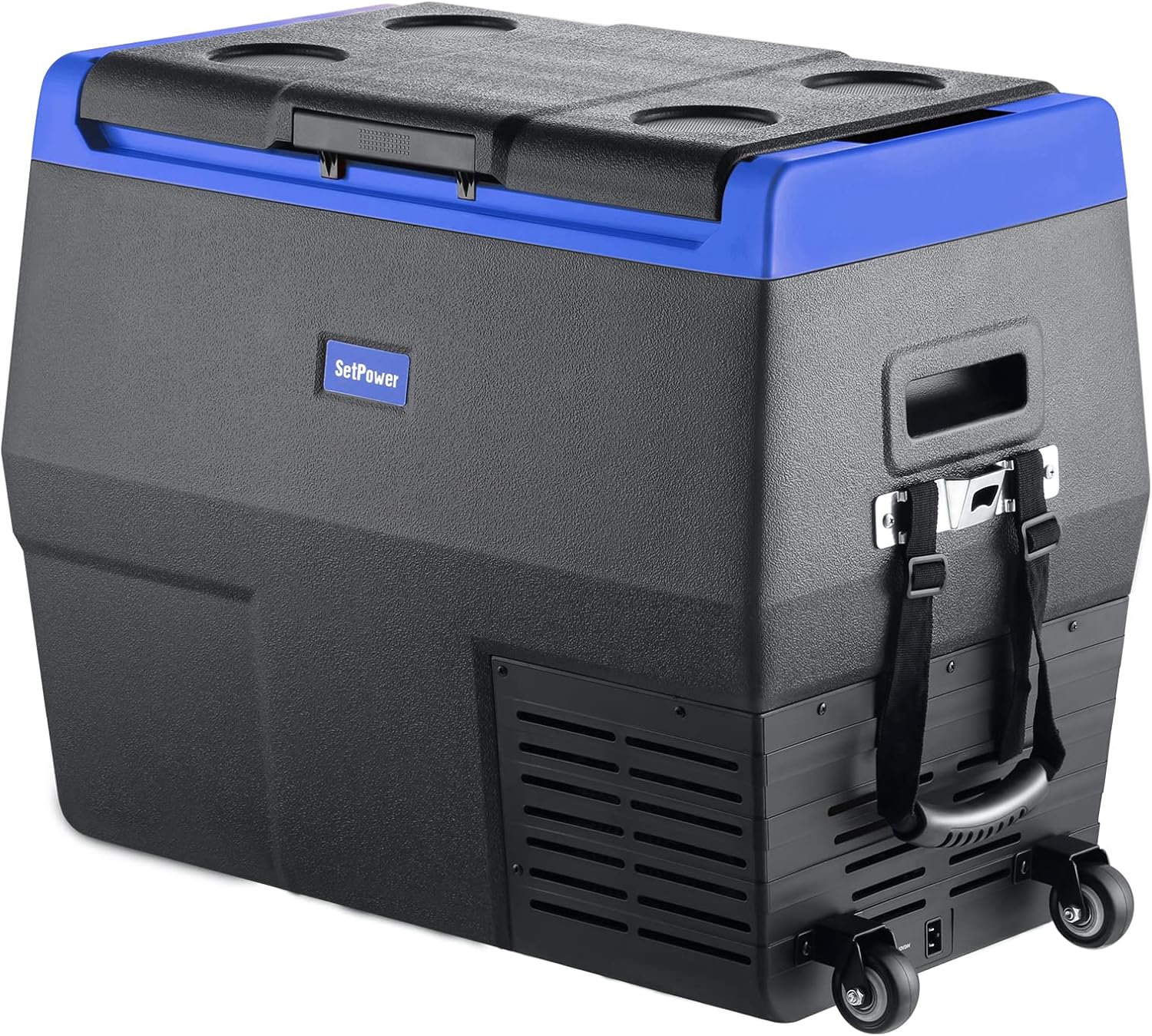 Portable Fridge Freezer, 12 Volt Refrigerator, -4℉-68℉, Electric Cooler with wheels for Car and Home, DC 12/24V, AC 110V, Car Refrigerator Compact Refrigerator for Travel, Camping, Road Trip, RV (TC35+AC adapter)