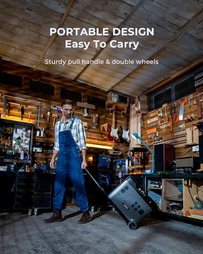 OUKITEL Portable Power Station P5000, Solar Generator with 5120Wh, 5x2200W AC Outlets (4000W Surge), 2.8H Full Charge, 1000W MPPT Solar, for Emergency, Home Backup, RV, Off-grid