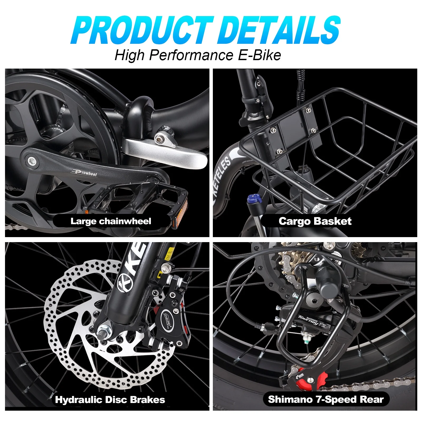 KETELES 20 Fat Tire Electric Bike for Adults, 1000W Electric Bicycle, Electric Mountain Bicycle Commuter Snow Bike Ebike E-bike with 48V 17.5AH Removable Battery