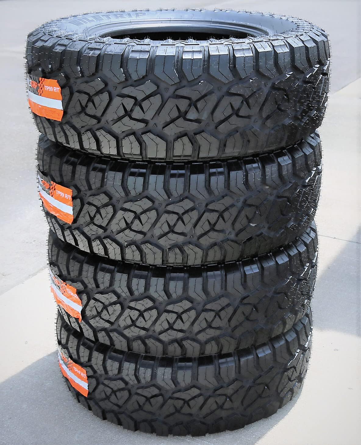 Miletrip TP99 R/T All-Terrain Mud Off-Road Light Truck Radial Tire-33X12.50R18LT 33X12.50X18 33X12.50-18 122Q Load Range F LRF 12-Ply BSW Black Side Wall