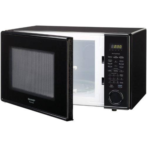 Sharp - 1.1 Cu. ft. Mid-Size Microwave - Black