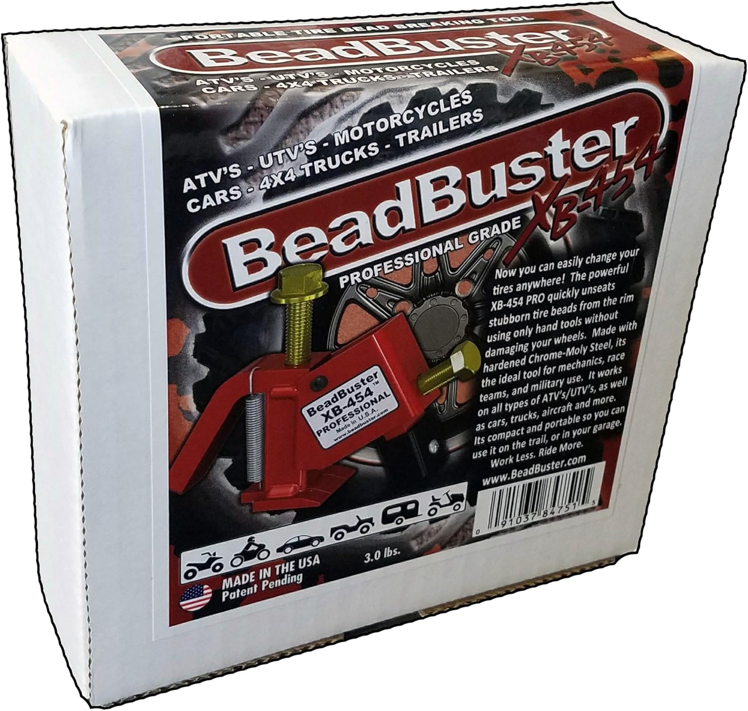 BeadBuster XB-454 PRO ATV (Reinforced Rims) / Motorcycle/Race Car Tire Bead Breaker Tool