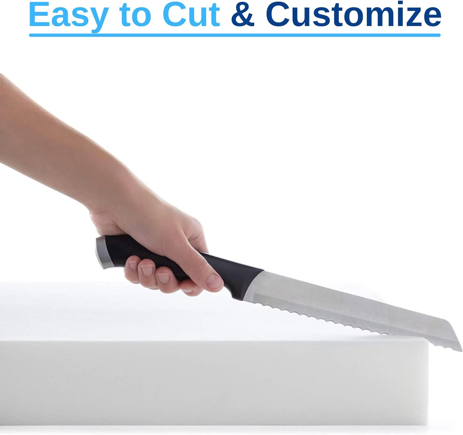 Short Queen (60" X 74") High Density Foam RV Mattress Replacement, Medium Firm, Pressure Relief, Travel Camper Trailer Truck, Made In USA, Certified, Cover Not Included