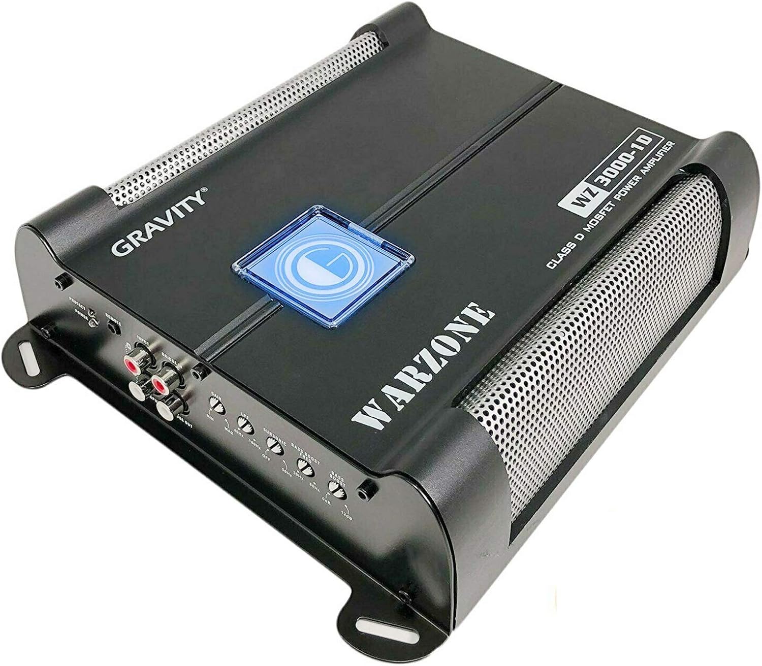 Car Amplifiers - Gravity Audio WZ3000.1D Warzone 3000W Class D Amp 1/2/4 Ohm Stable with Remote Sub Control
