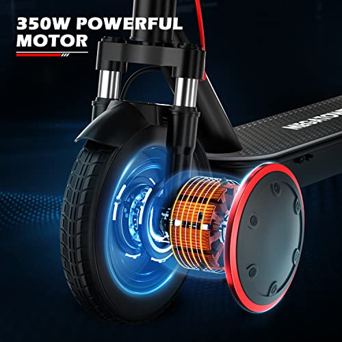 MoNiBloom E-Scooter Electric Kick Scooter w/LED Display and Bluetooth APP, Portable Folding Commuting Scooter for Adults & Teens