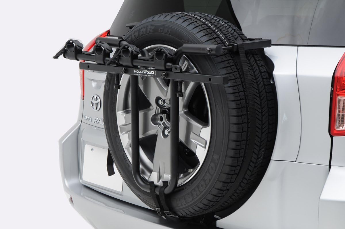 Hollywood Racks Bolt-On Spare Tire Rack, Black, 2 Bike