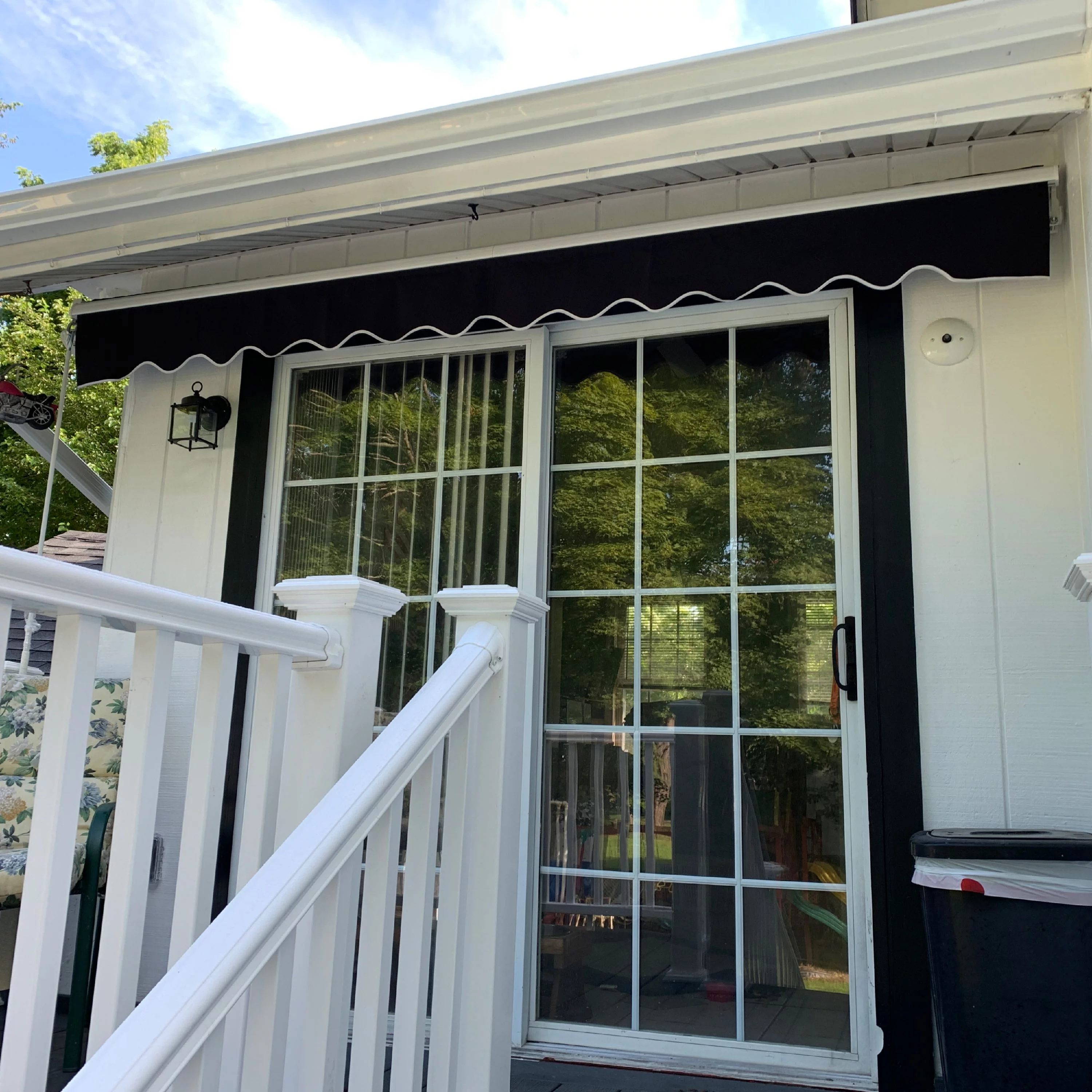 ALEKO 16' x 10' Motorized Retractable Patio Awning, Black Color