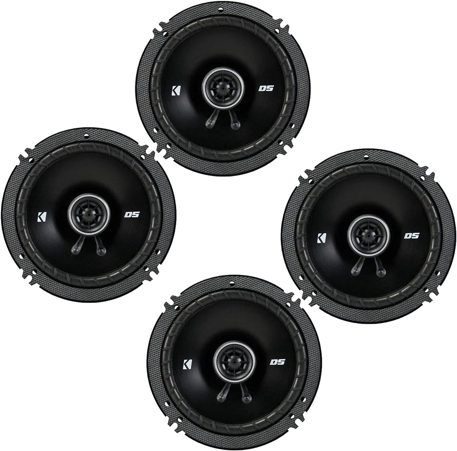 Kicker DSC650 6.5-Inch (160-165mm) Coaxial Speakers, 4-Ohm Bundle