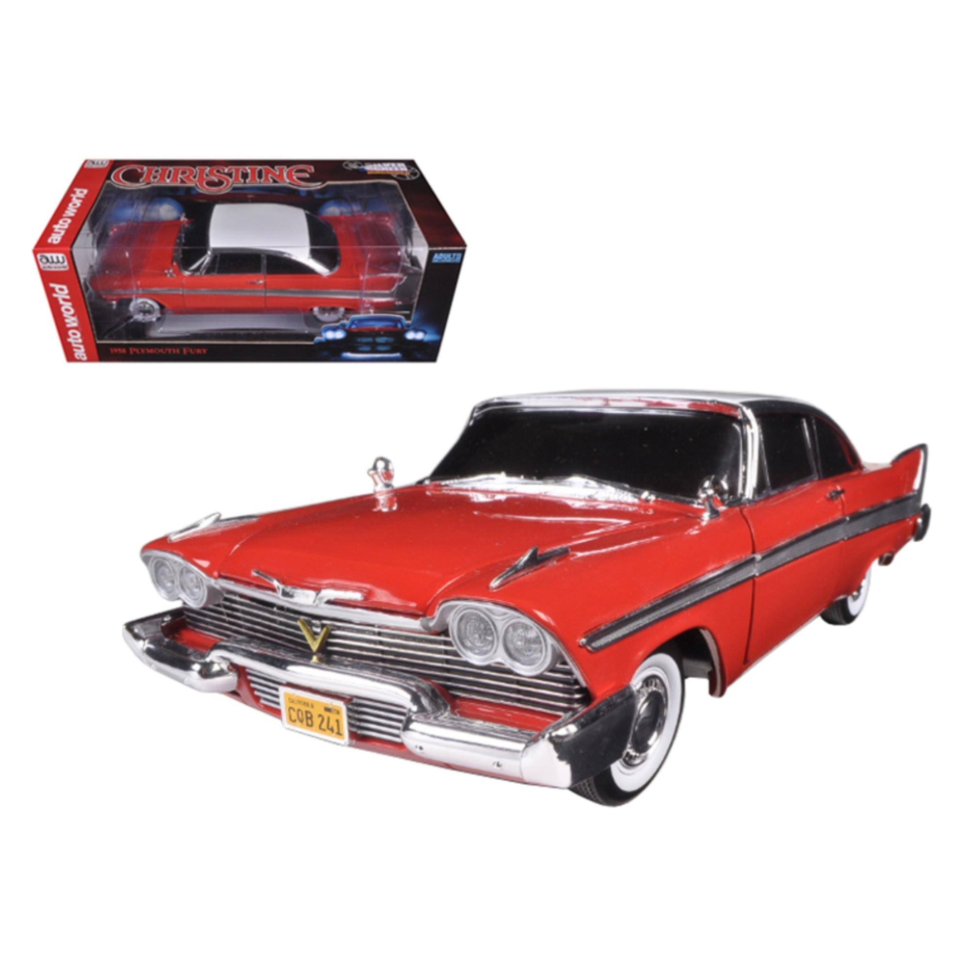1958 Plymouth Fury Christine Night Time Version 1/18 Diecast Model Car by Autoworld