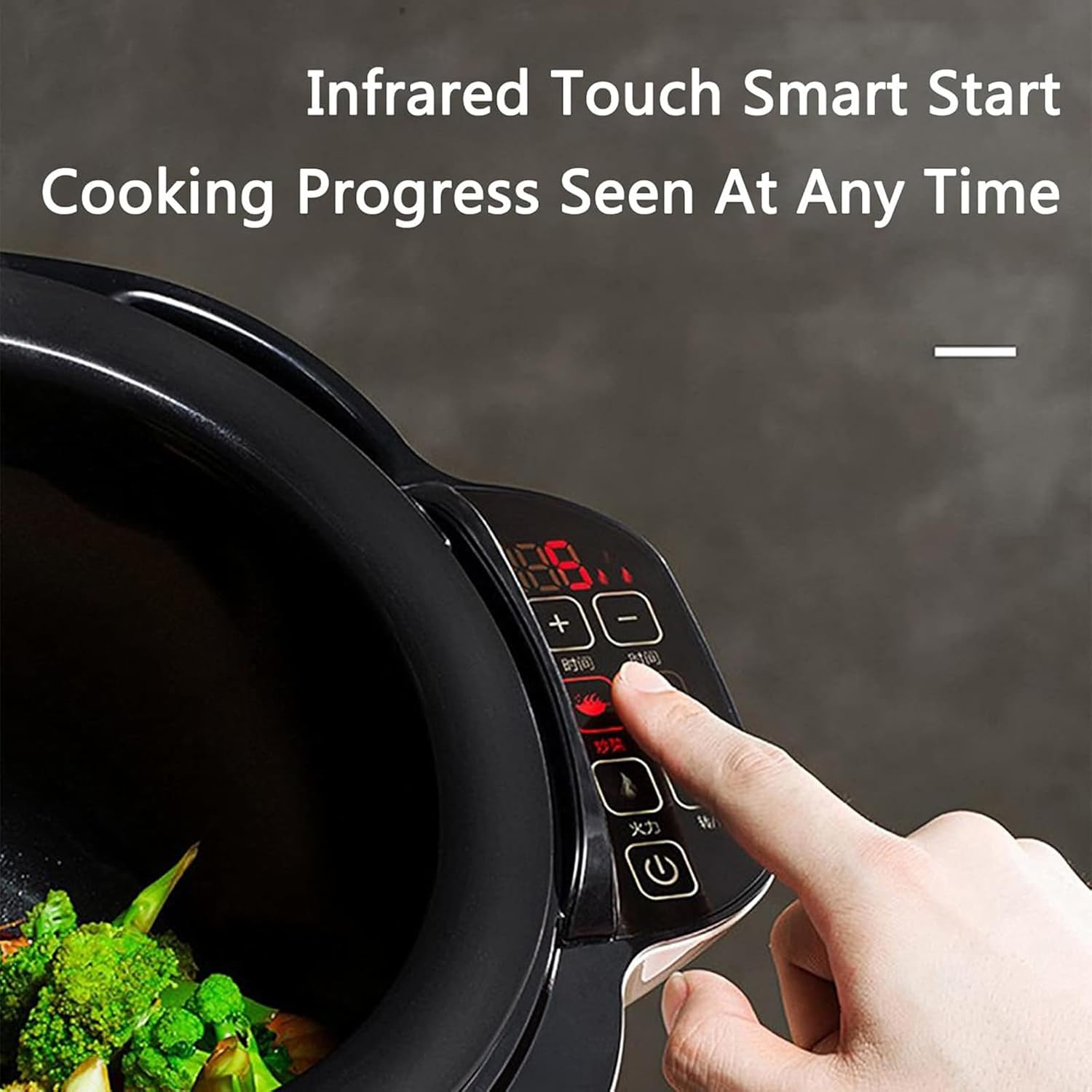 Automatic Cooking Machine,Automatic Stir Fry Robot,6LTouch Panel Cooker Robot, with 360° Rotating and 3D All-round Heating Anti-Paste,Perfect for Christmas & New Year Parties