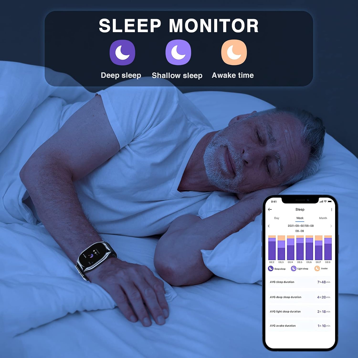 BP Doctor Pro Smartwatch, BP Monitor Watch for Blood Oxygen, HRV, Heart Rate, Sleep and Sports Wrist BP Monitor App for Android iOS (Sliver)