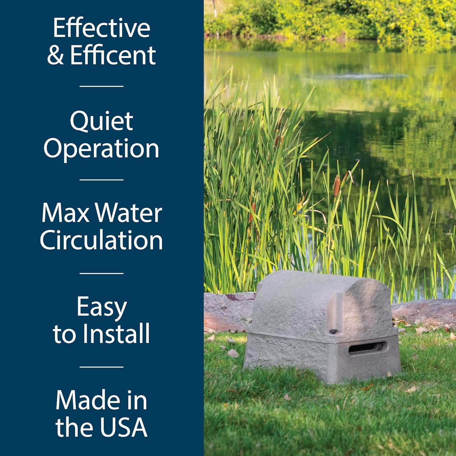 Airmax PondSeries PS20 Aeration System, Pond & Lake Aerator, Aerate Ponds & Lakes up to 2 Acres, Quiet & Energy Efficient Compressor, Maximum Water Circulation, 2 Air Diffuser Kit, 115v
