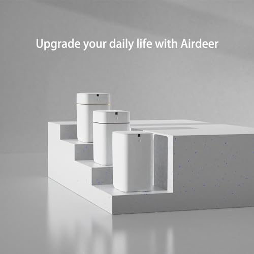 Airdeer Automatic Trash Can, Self Sealing and Self-Changing Smart Trash Can, Motion Sensor, Touchless Garbage can with lid for Kitchen Bathroom Bedroom Office, 6 Refill Bag Rings