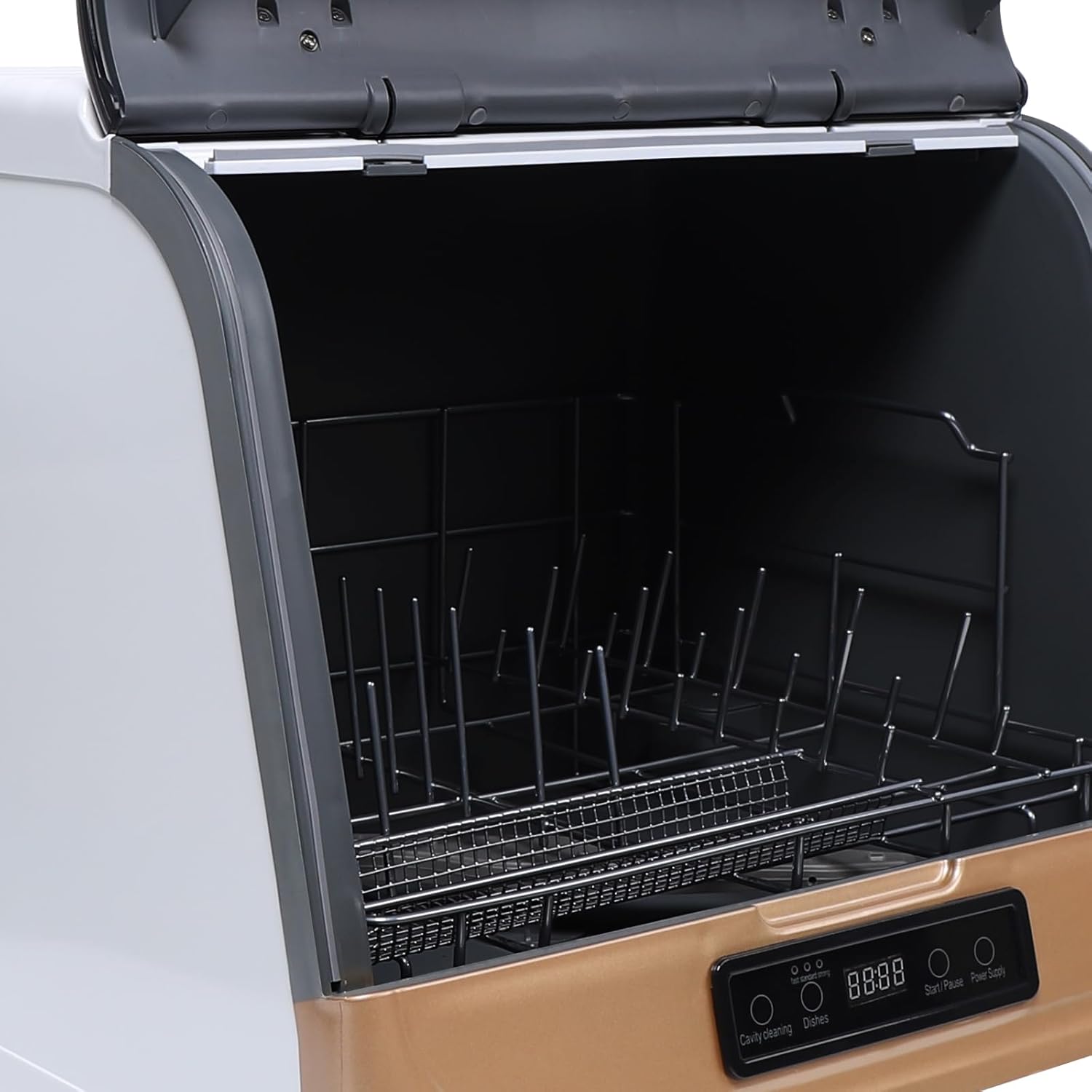 Portable Countertop Dishwasher 800W Small Dishwasher with 3 Cleaning Modes and 70℃ Max. Working Temperature Countertop Automatic Dishwasher Suitable for Washing Dishes after a Meal at Your Home