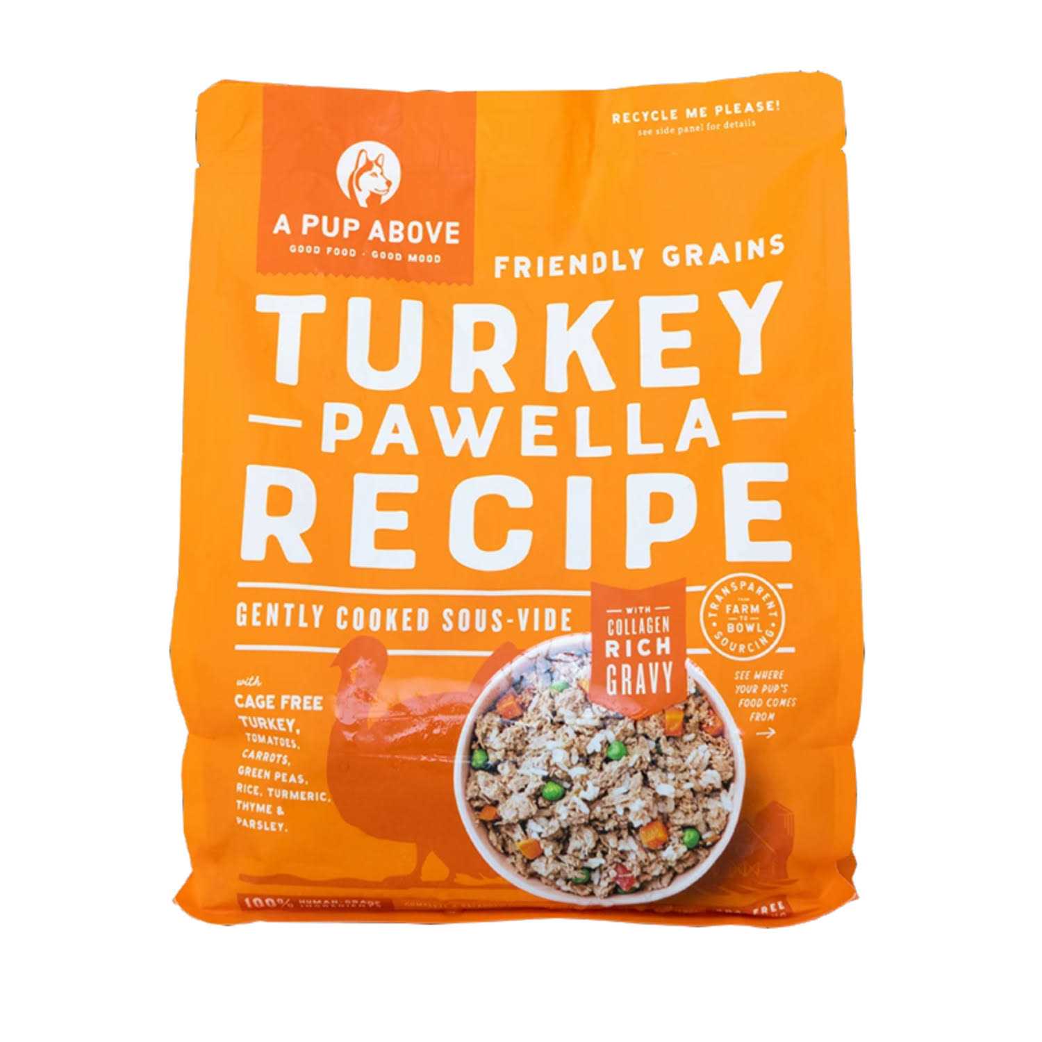 A Pup Above Dog Frozen Gently Cooked Food Turkey Pawella - Pet Supplies online store