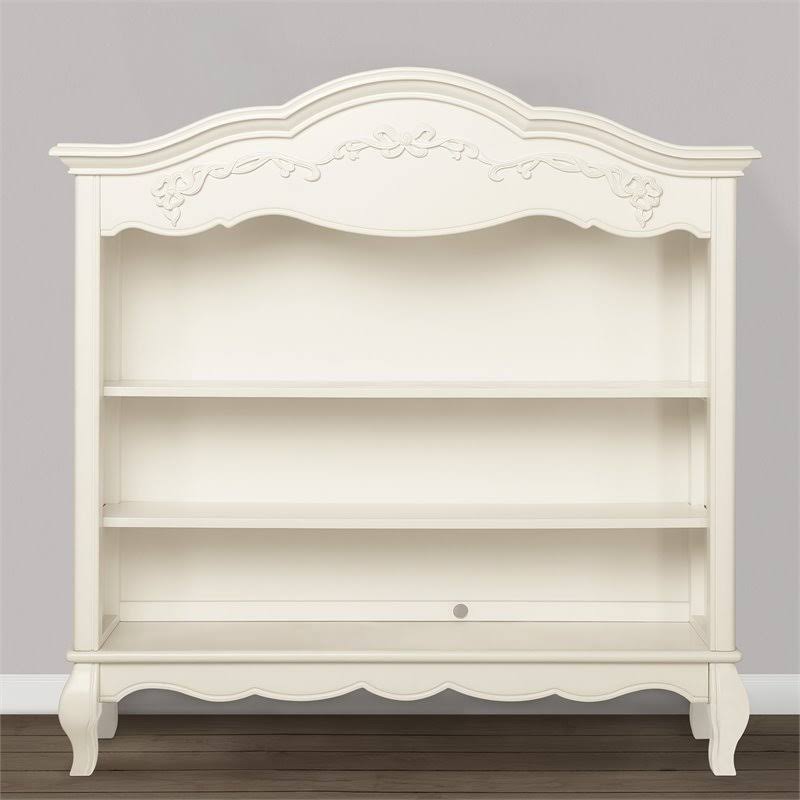 Evolur Aurora Hutch/ Bookcase in Ivory Lace