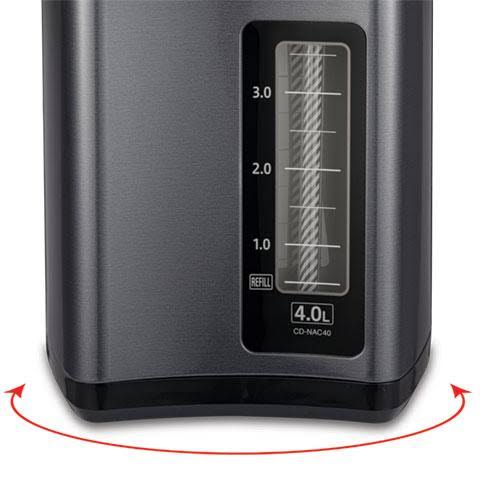 Zojirushi CD-NAC40BM Micom Water Boiler u0026 Warmer, Made in Japan, 4.0-Liter, Metallic Black