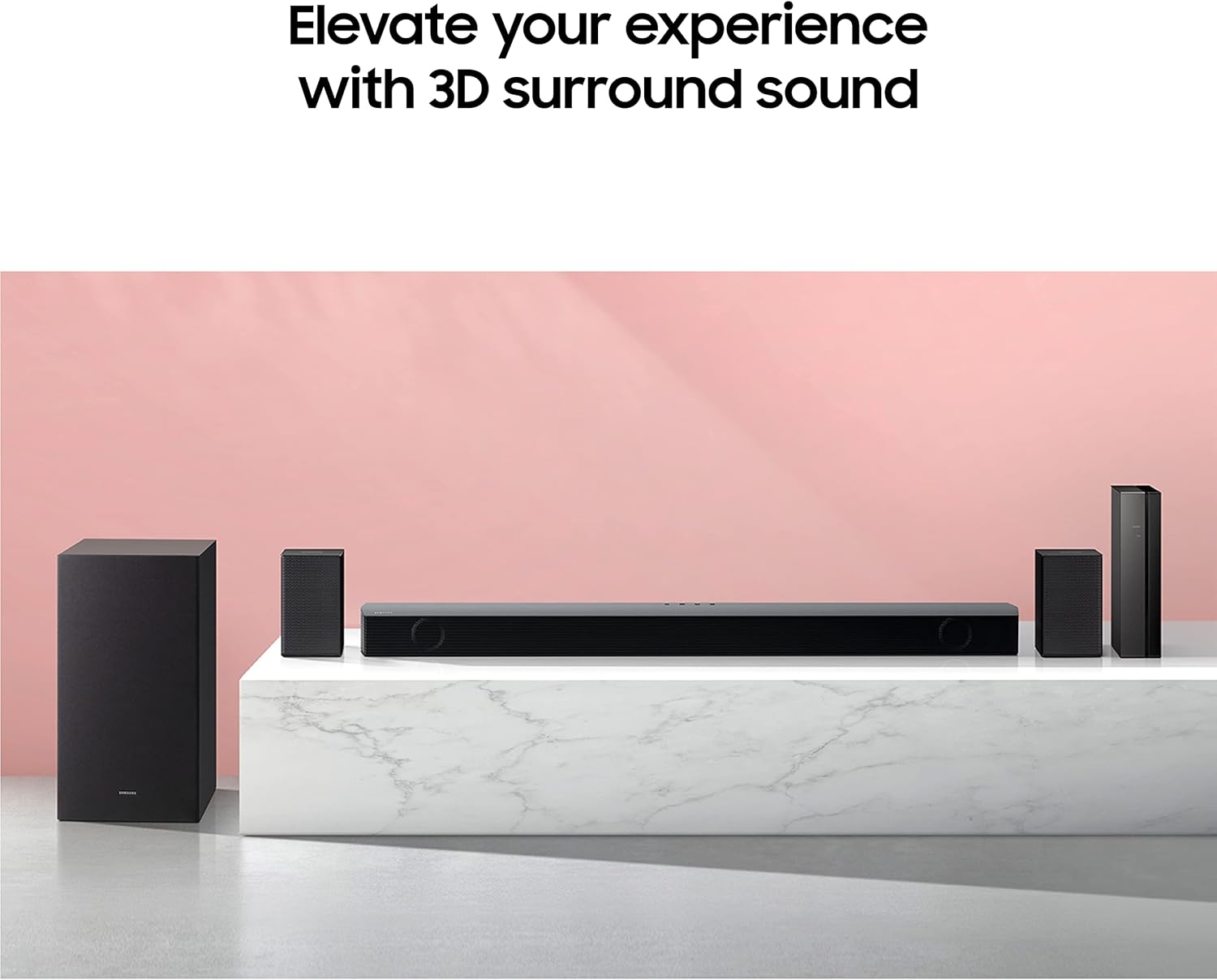 SAMSUNG HW-B57C B-Series 4.1ch Soundbar w/Dolby Audio/DTS Virtual X, Game Mode, Wireless Bluetooth TV Connection, Rear Speaker Kit & Subwoofer Included