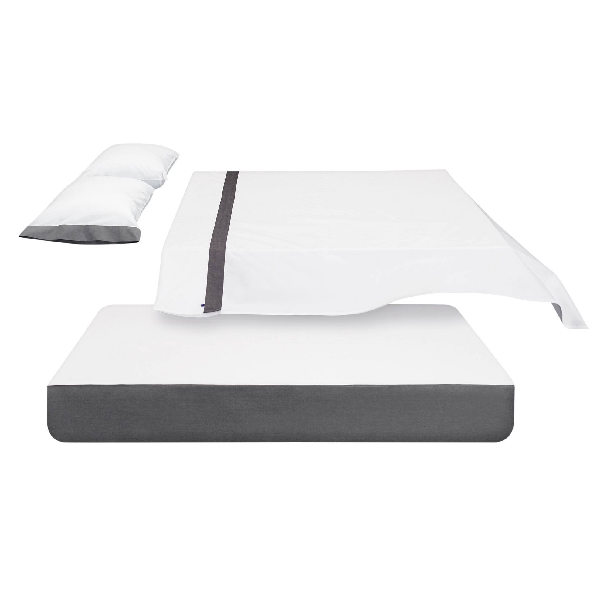 Casper Soft and Durable Supima Cotton Sheet Set Twin White/Slate