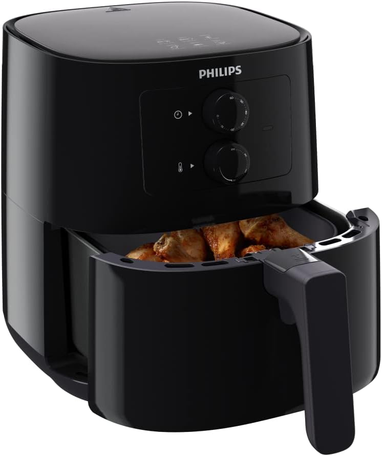 Philips Kitchen Appliances Philips Essential Compact 1.8lb/4.1L Capacity Airfryer with Rapid Air Technology, Easy Clean Basket, Black- HD9200/91