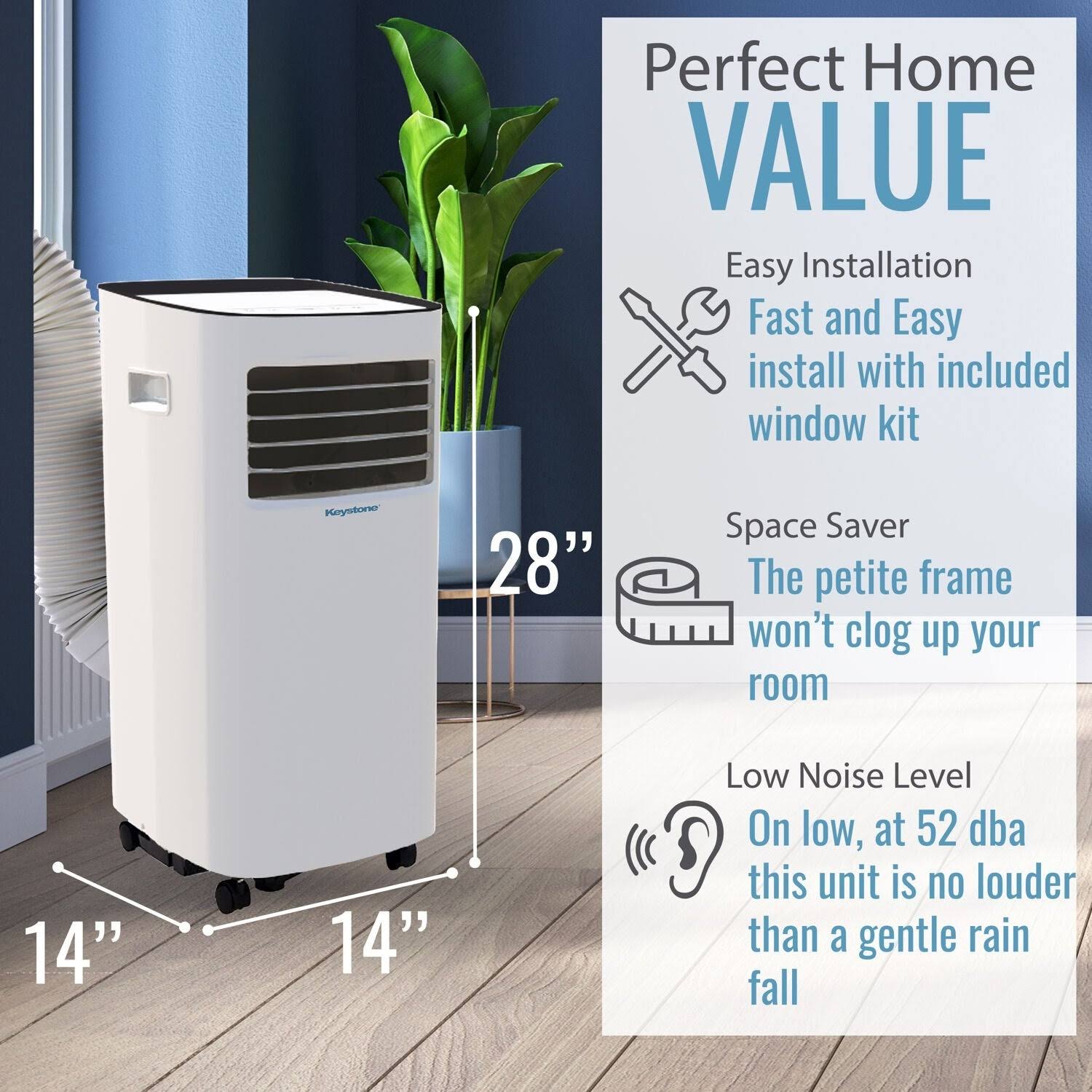 Keystone KSTAP07PHA 7000 BTU Portable Air Conditioner