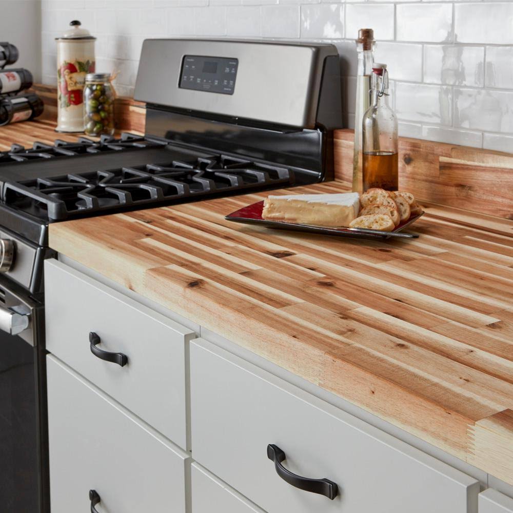 Butcher Block 98 in. x 4 in. Wood Backsplash in Acacia AC0498CP