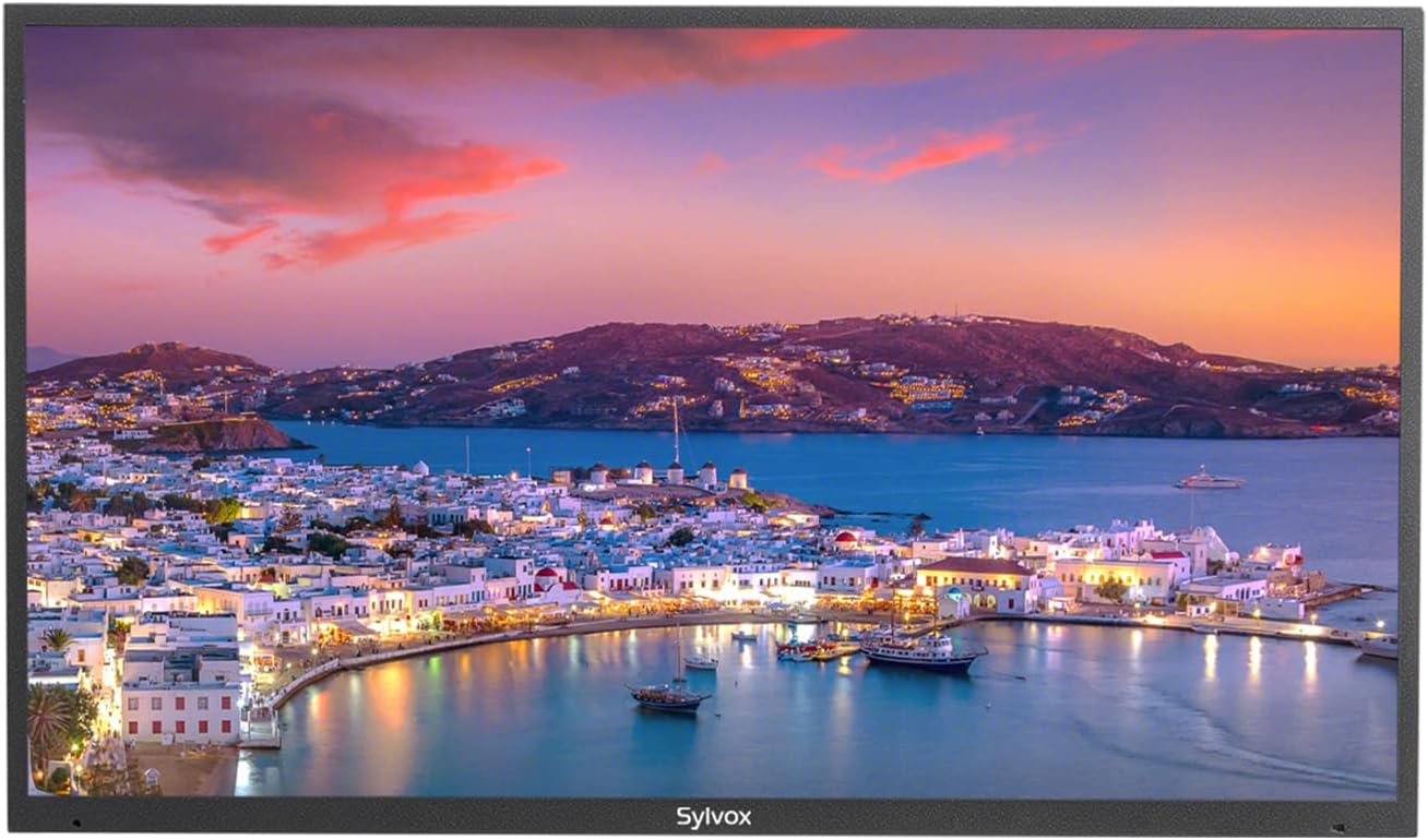 SYLVOX Outdoor TV, 43 inch Waterproof 4K Smart TV, Outdoor Television Support Bluetooth WiFi for Full Sunshine Areas 2000nits (Pool Series)