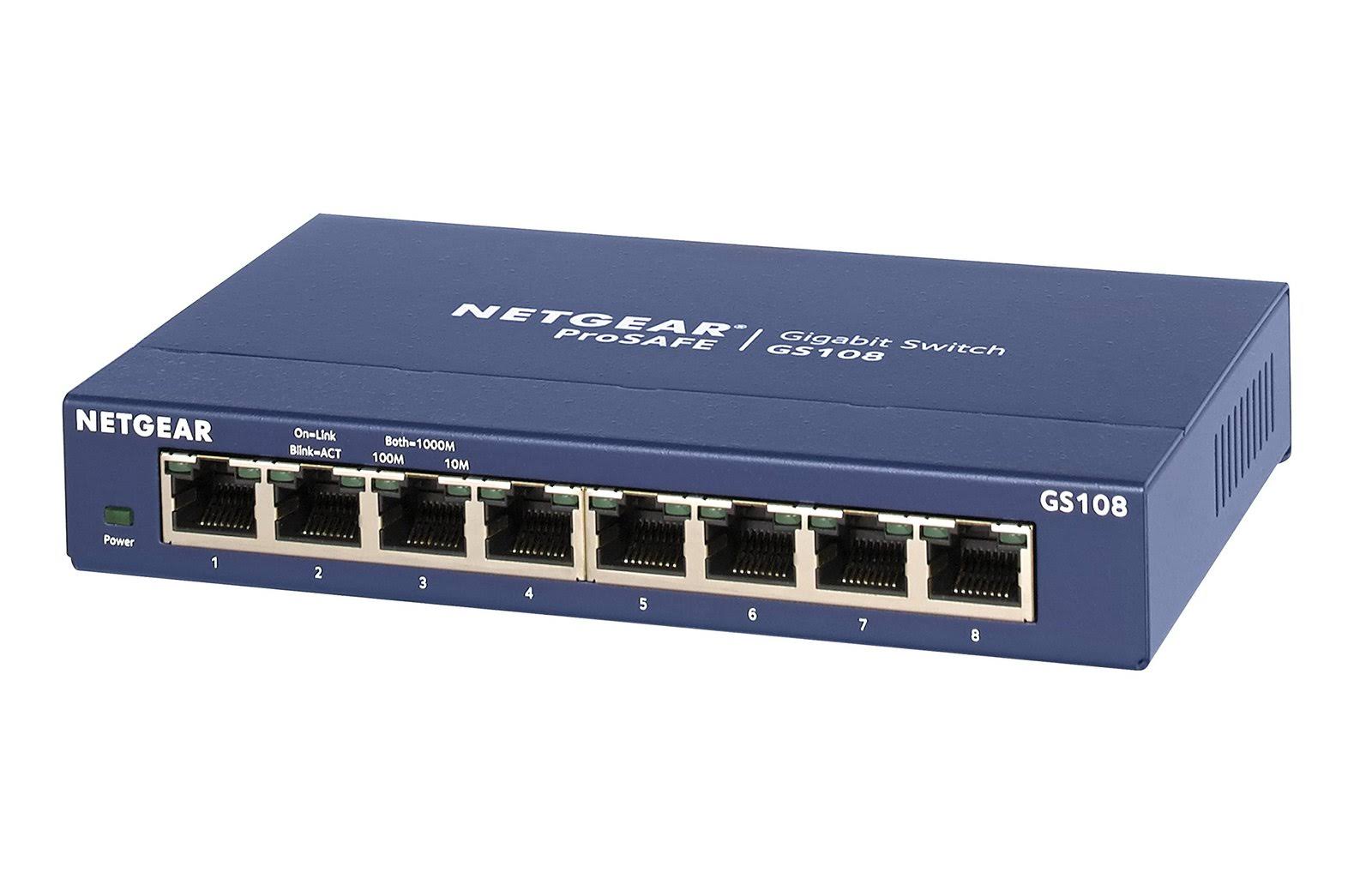 Netgear GS108 8-Port Gigabit Ethernet Unmanaged Switch