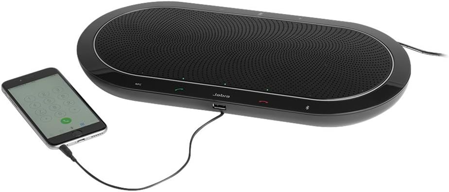 Jabra Speak 510 MS Wireless Bluetooth Speaker for Softphone and Mobile Phone – Link 370 USB Included – Easy Setup, Portable Speaker for Holding Meetings Anywhere with Outstanding Sound Quality