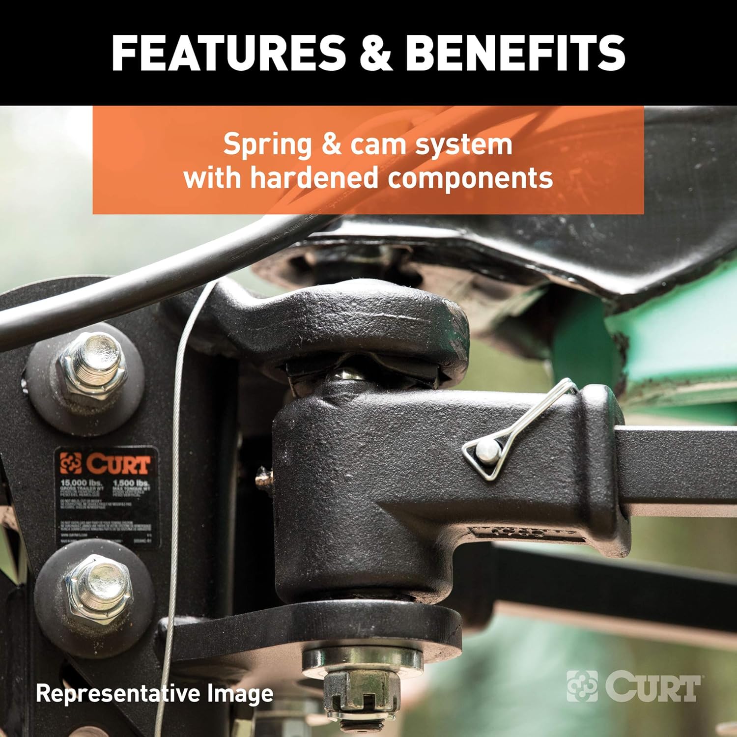 CURT 17499 TruTrack 4P Weight Distribution Hitch with 4x Sway Control, Up to 8K, 2-Inch Shank