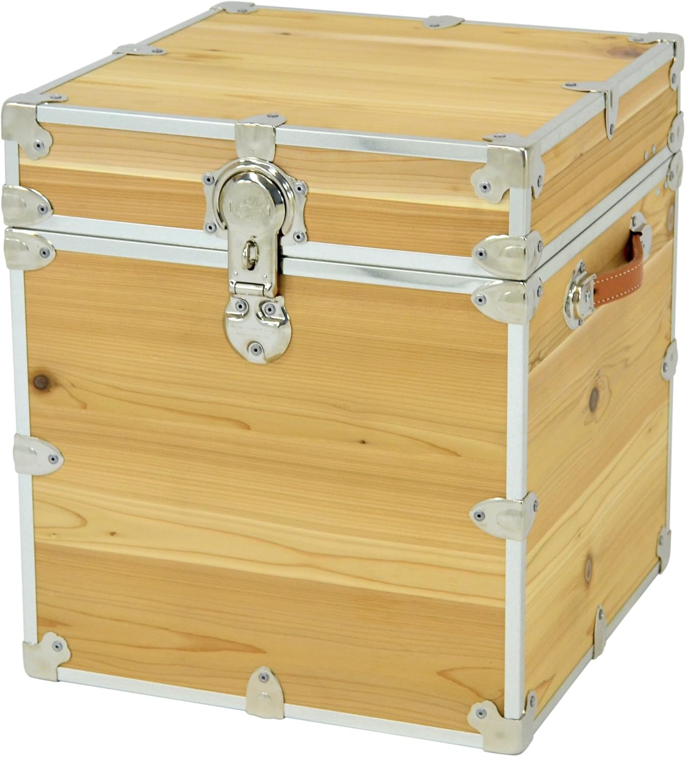 Rhino Trunk & Case Western Red Knotty Cedar Cube Trunk For Foot Locker Style & End of Bed Storage 18x18x20