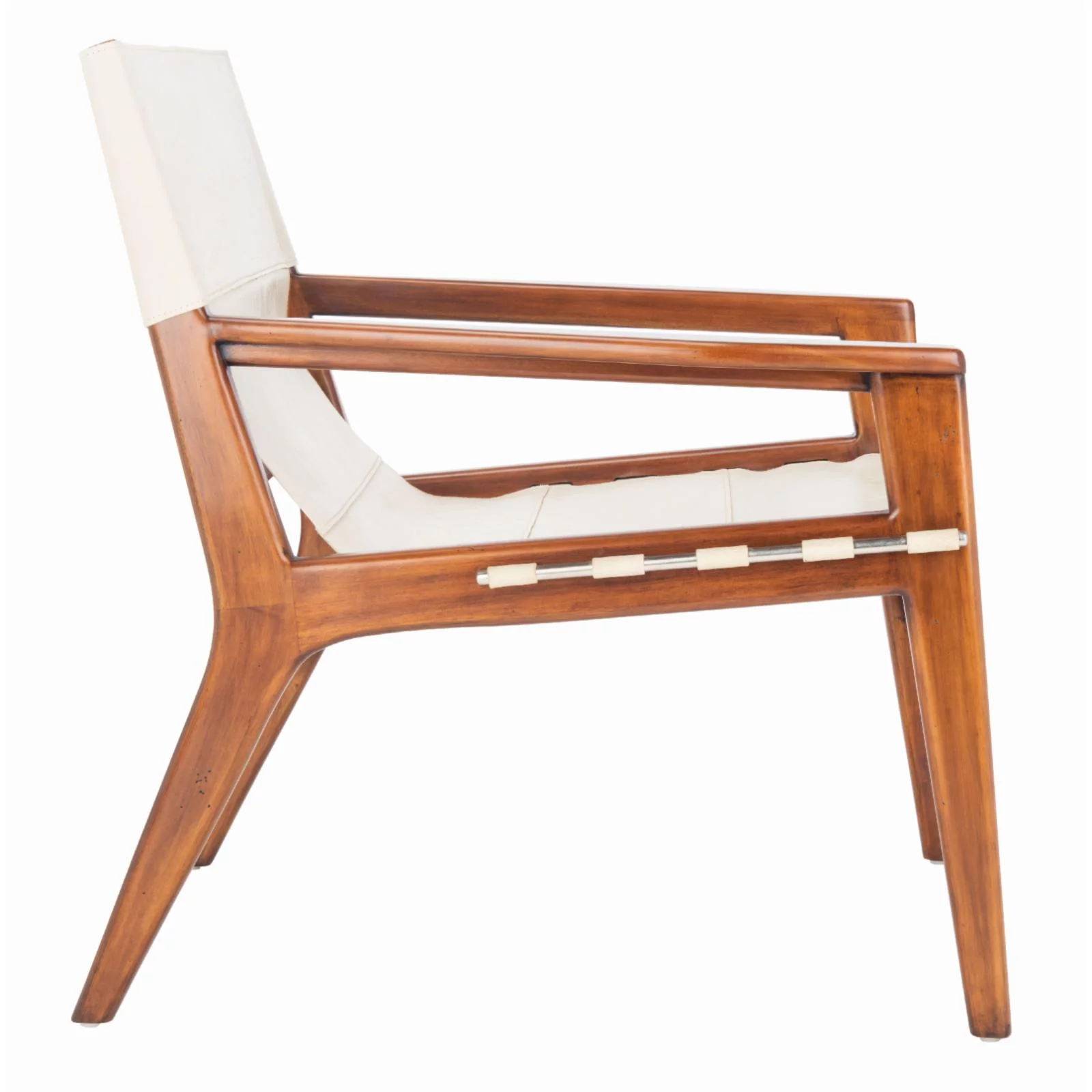 SAFAVIEH Couture Culkin Modern Leather Solid Sling Chair, Brown
