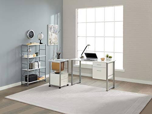 Realspace Halton 18x22D 2-Drawer Mobile Vertical File Cabinet, White