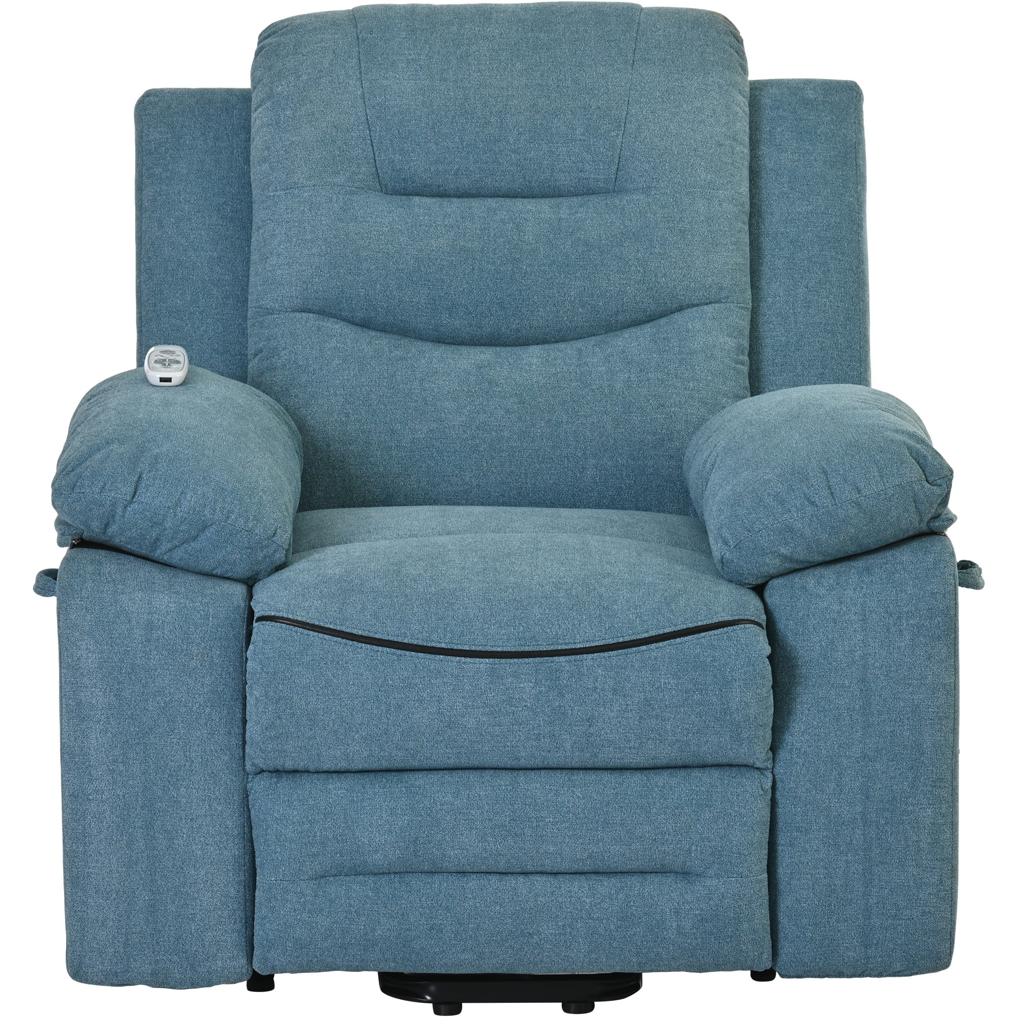 Massage Recliner,Power Lift Chair for Elderly with Adjustable Massage and Heating Function,Recliner Chair with Infinite Position and Side Pocket for Living Room ,Blue - Curated Treasures Market