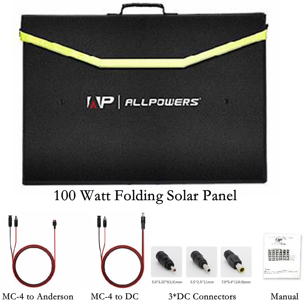 ALLPOWERS S2000 Portable Solar Generator Kit, 4 Pack 100W  Foldable Solar Panel with 2000 Watt 1500Wh Power Station, Solar Charger for Camping, Home Backup, RV, Emergency, [Shipping Separately]