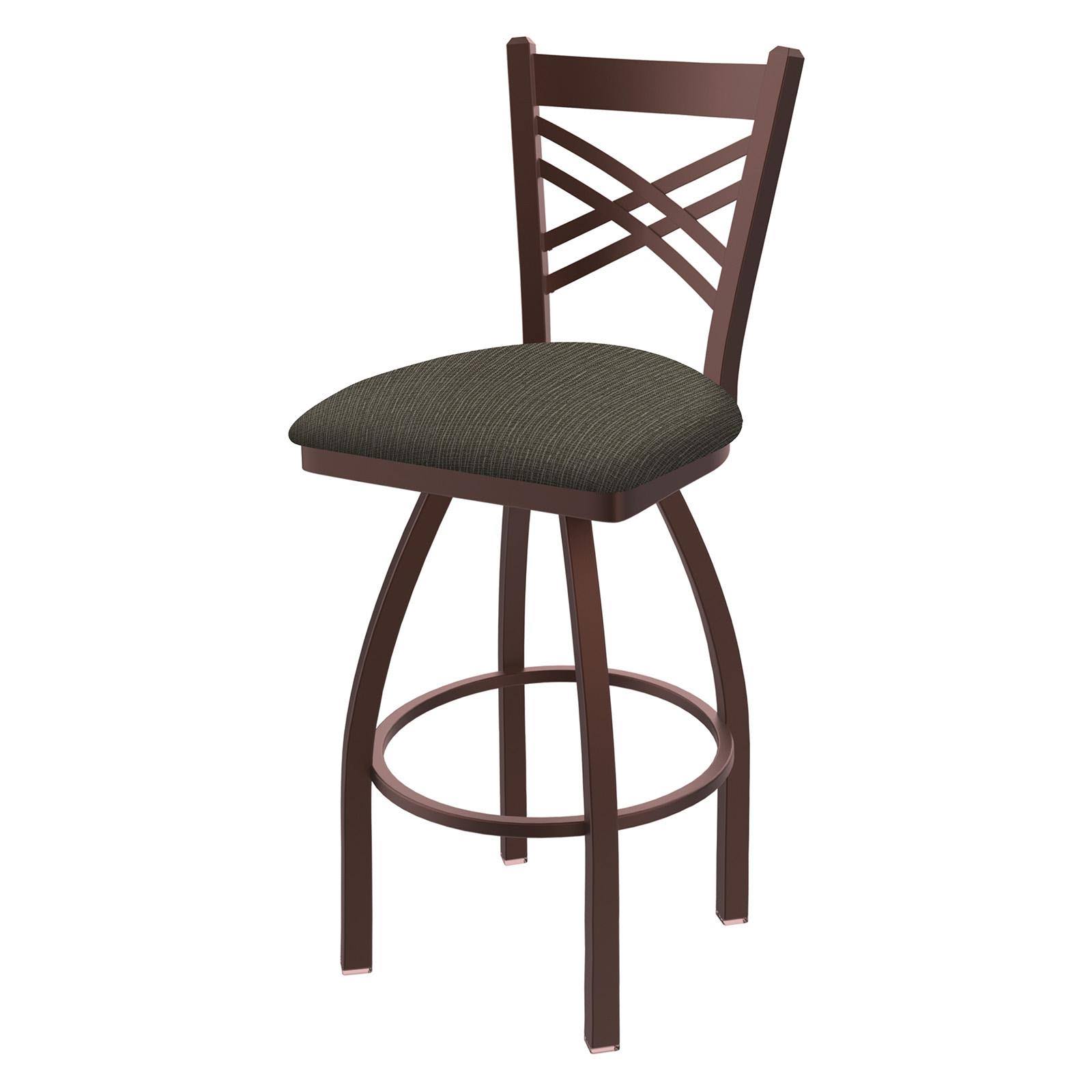Holland Bar Stool 820 Catalina 25x22 Counter Stool with Black Wrinkle Finish, Axis Willow SEAT, and 360 Swivel