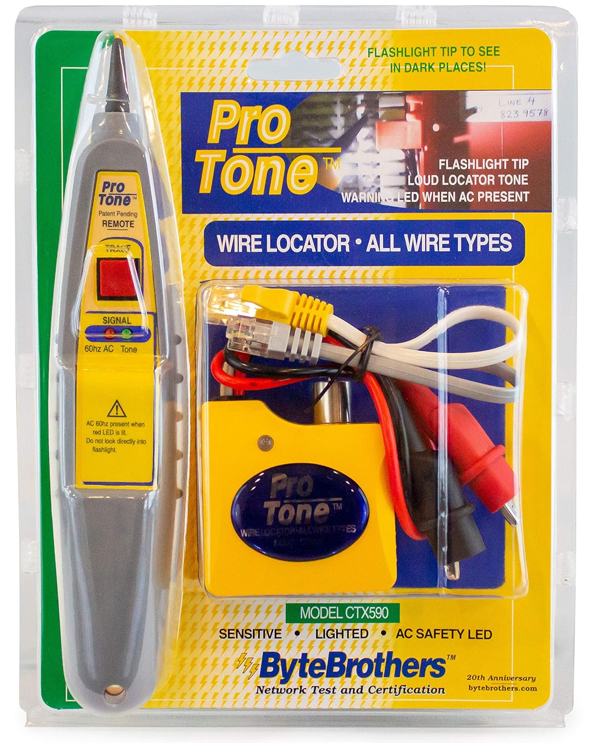 Triplett Fox & Hound Premium Tone and Probe Wire Tracing Kit Generates Multiple Tones with Adjustable Sensitivity for Electrical Wire, LAN Cable, Telephone, and More (3399)