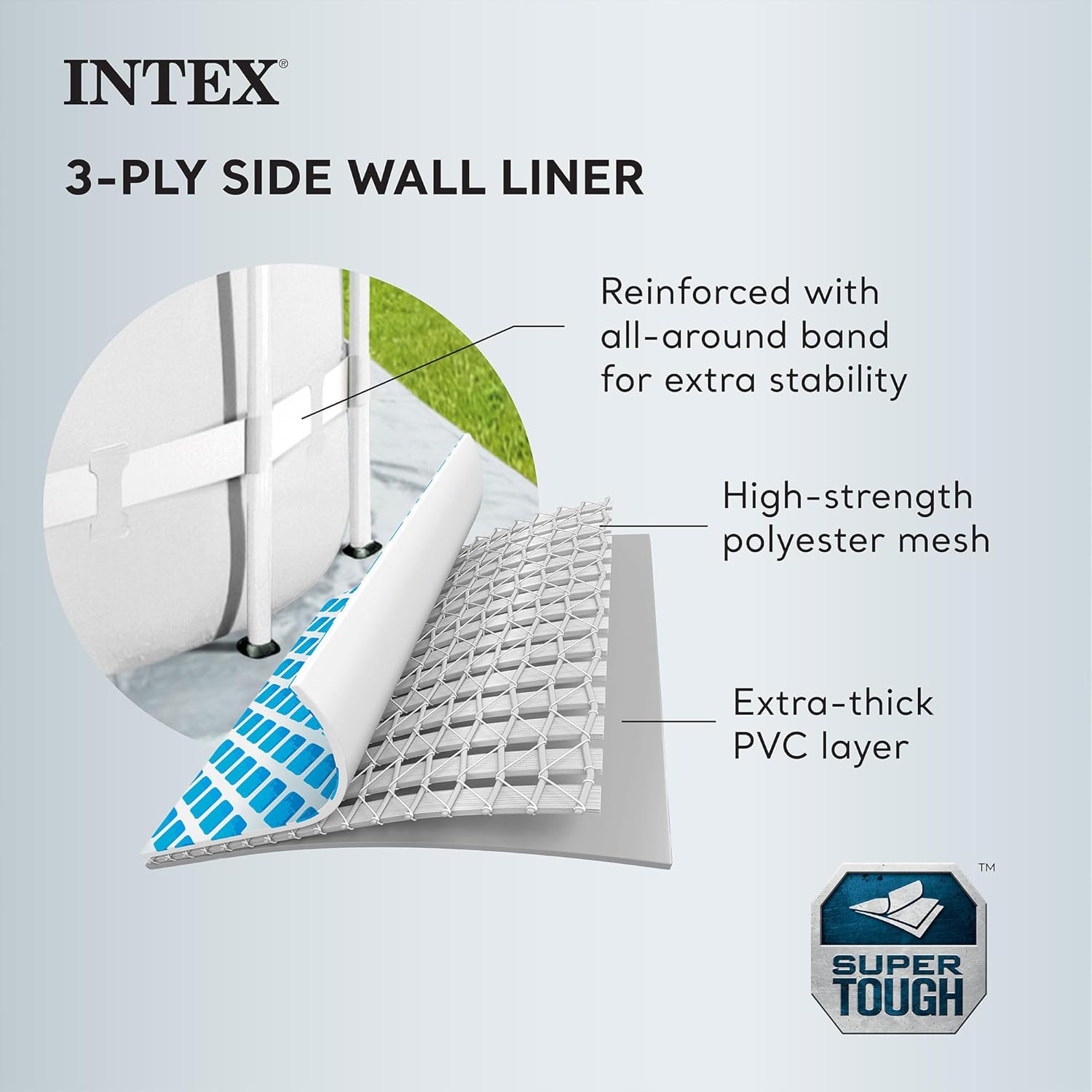 INTEX 26791EH Prism Frame Premium Rectangular above Ground Swimming Pool Set: 16ft x 8ft x 42in – includes 1000 GPH Cartridge Filter Pump – Removable Ladder – Pool Cover – Ground Cloth