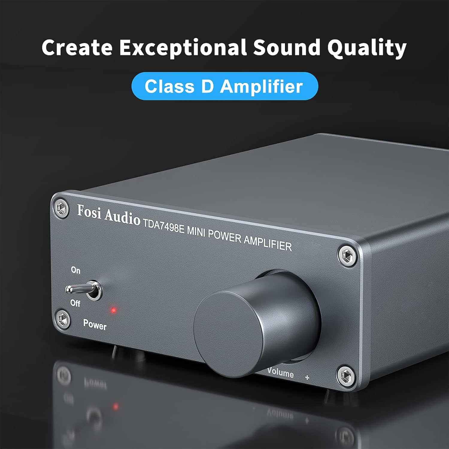 Fosi Audio TDA7498E 2 Channel 160W x2 Stereo Audio Amplifier Mini Hi-Fi Class D Integrated Amp for Passive Speakers with 24V Power Supply Pack of 2