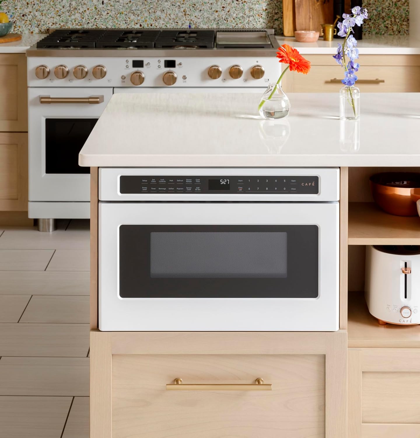 Cafe CWL112P 24 Inch Wide 1.2 Cu. Ft. Built-In Microwave Drawer Oven - Matte White
