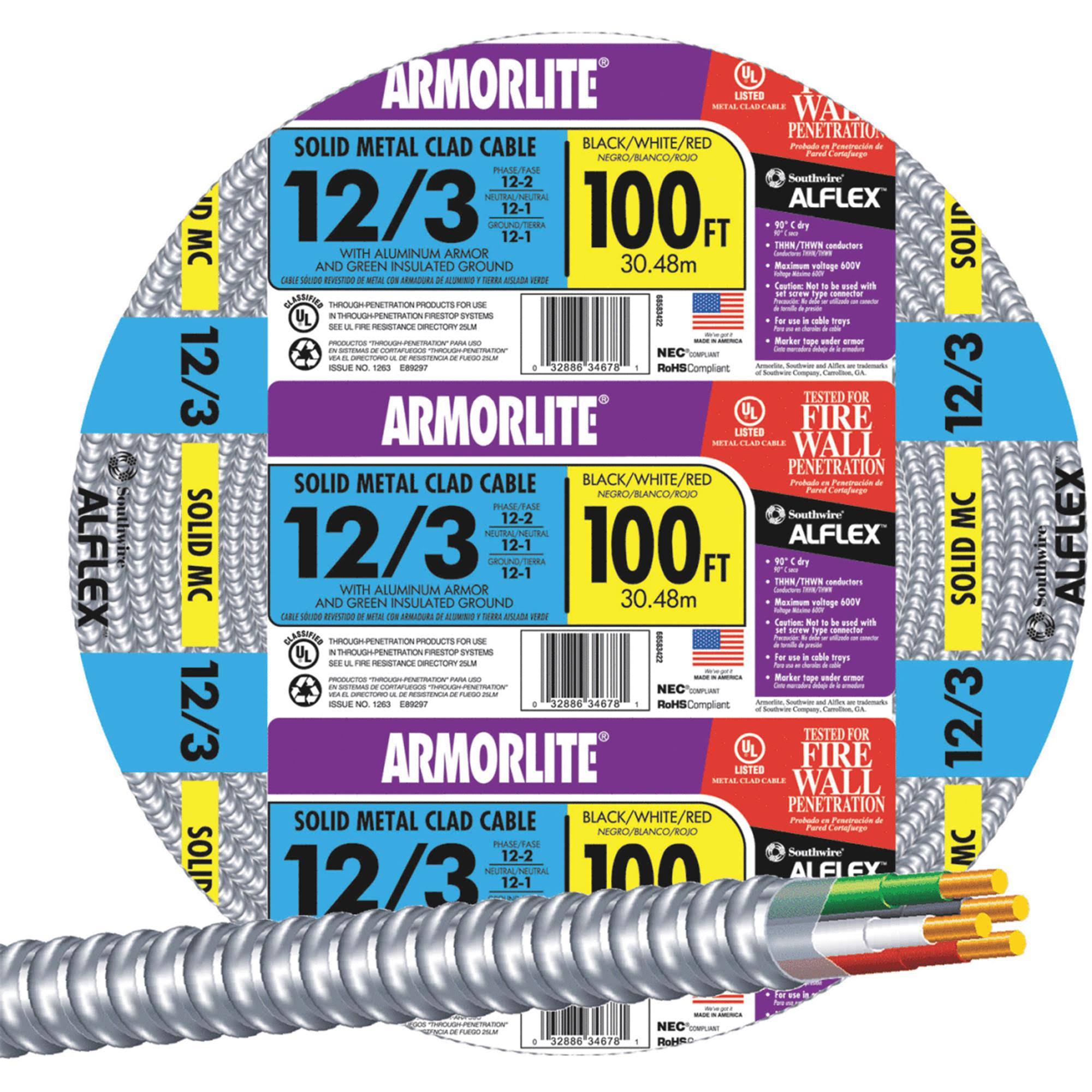Southwire 100& 12/3 MC Aluminum Cable 68583423
