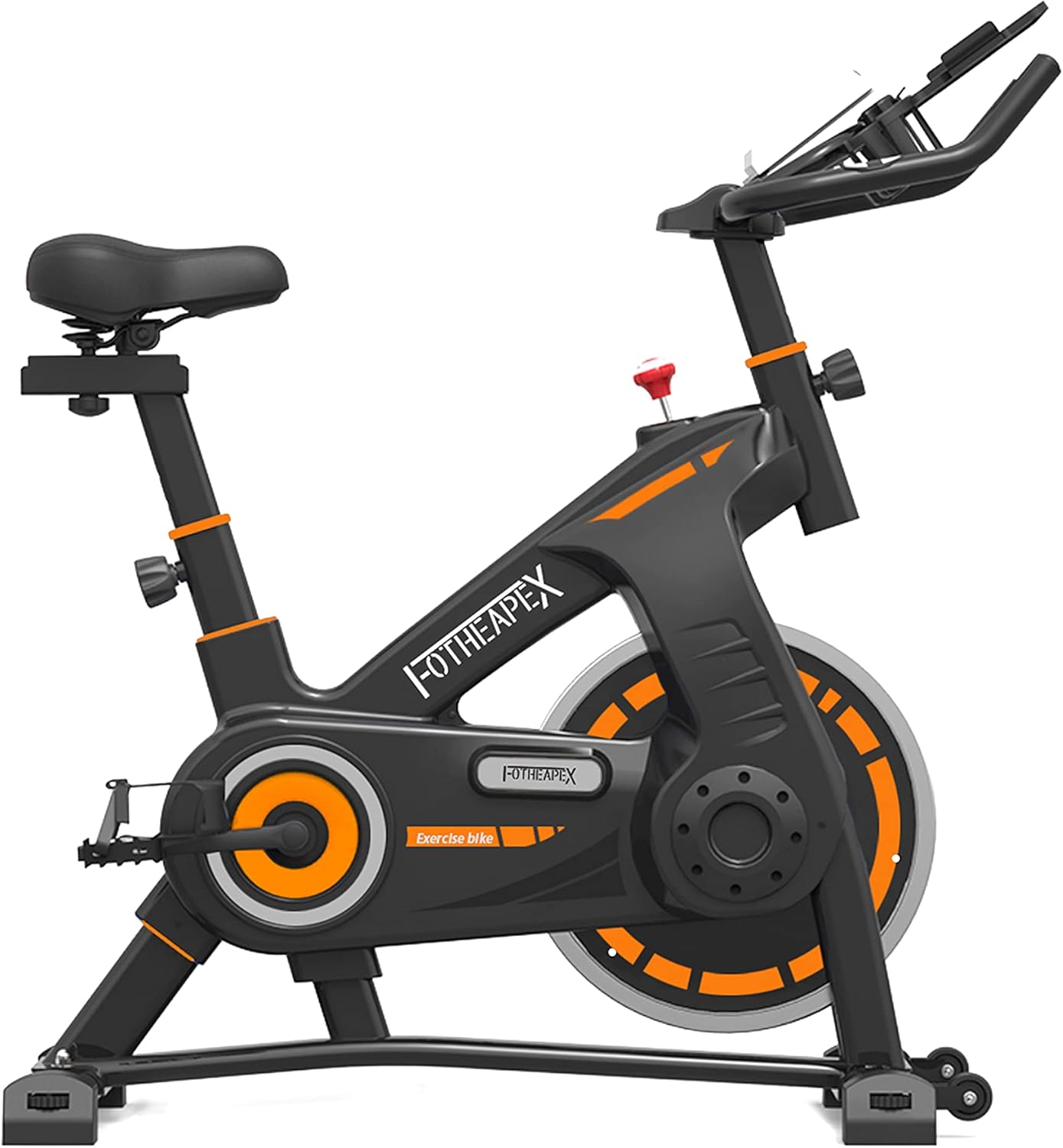 FOTHEAPEX Exercise Bikes Indoor Cycling Bike Stationary Bike, Belt Drive, LCD Display for Home Cardio Workout Bike Training, Comfortable Seat