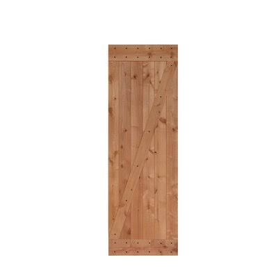 Lubann Paneled Wood Unfinished American Barn Door Without Installation Hardware Kit