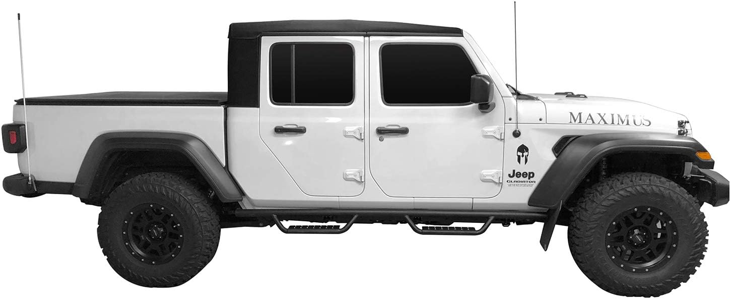 V8 GOD Gladiator Side Step Running Board Side Rail Tubular Nerf Bar Rock Slider Compatible with Jeep Gladiator JT 2020 2021 2022 Sport | Sport S | Overland | Rubicon | Rubicon Launch Edition