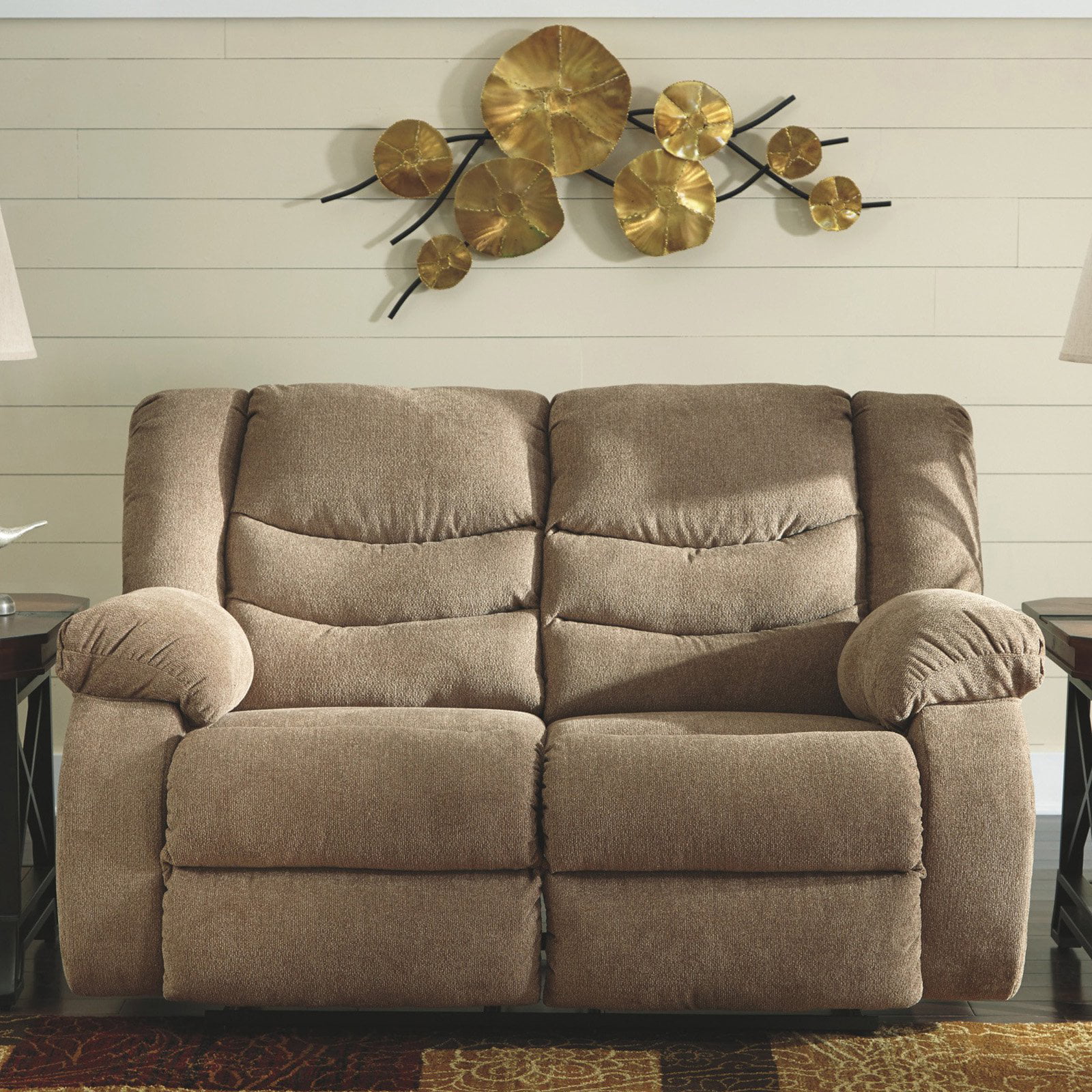 Signature Design by Ashley Tulen Reclining Loveseat in Mocha