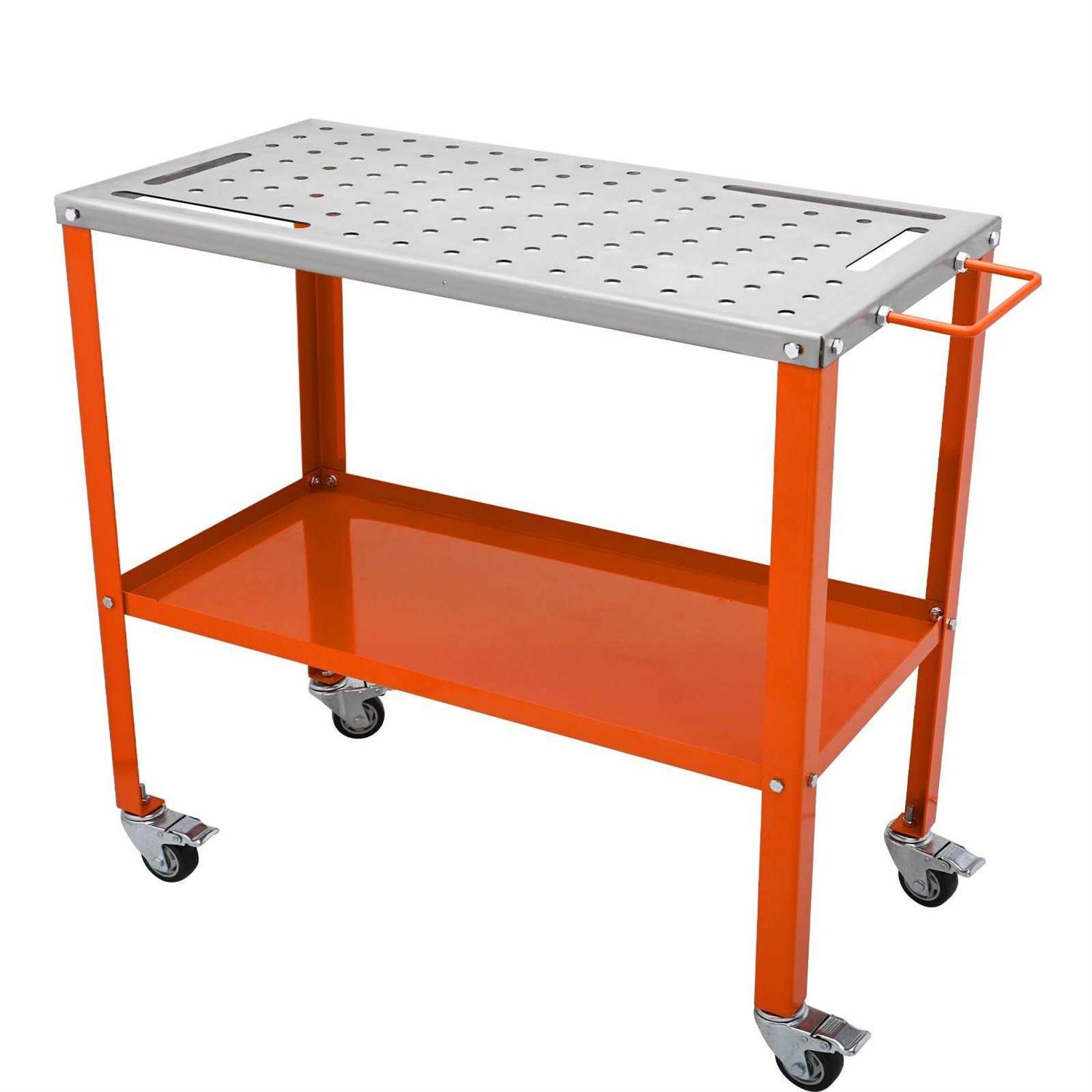 VEVOR 36 x 18 Welding Table 1200lbs Load Capacity Steel Welding Workbench Table on Wheels - Shop Hardware Tools Online Store