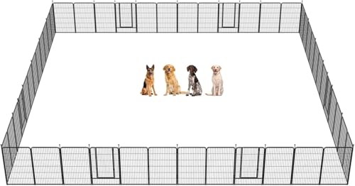 FXW Instant Dog Playpen, Portable Pet Fence for Outdoor, RV Trips, and Camping, 40inch, 16 Panels for Medium and Large Dogs│Patented