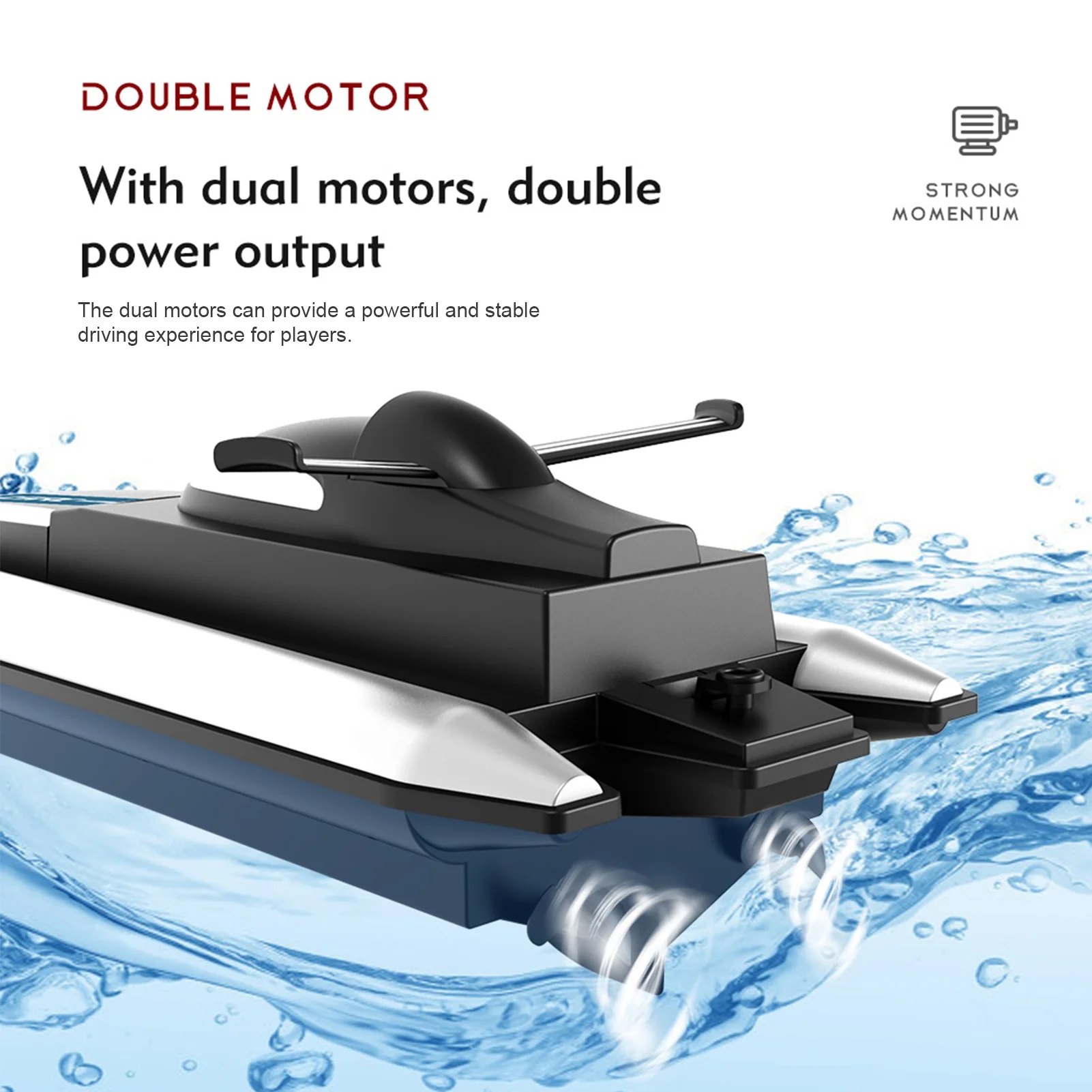 moobody LSRC Boat Remote Control Boat Race Boat 2.4GHz Waterproof Toy for Lake Pool Sea Gift for Kids Boys Girls